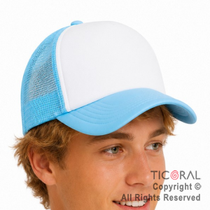 SOMBRERO GORRA CELESTE Y BLANCO